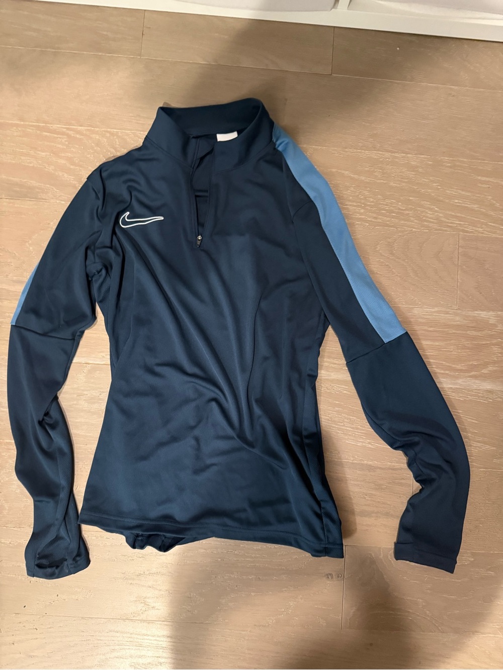 Nike Navy Half-Zip Dri Fit Academy Long Sleeve Activewear Top